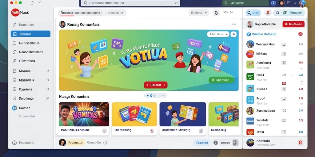 Tangkapan layar memperlihatkan komunitas pemain yang aktif.